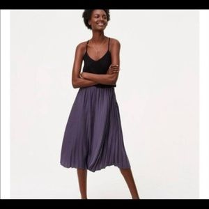 Loft Pleated Midi Dress